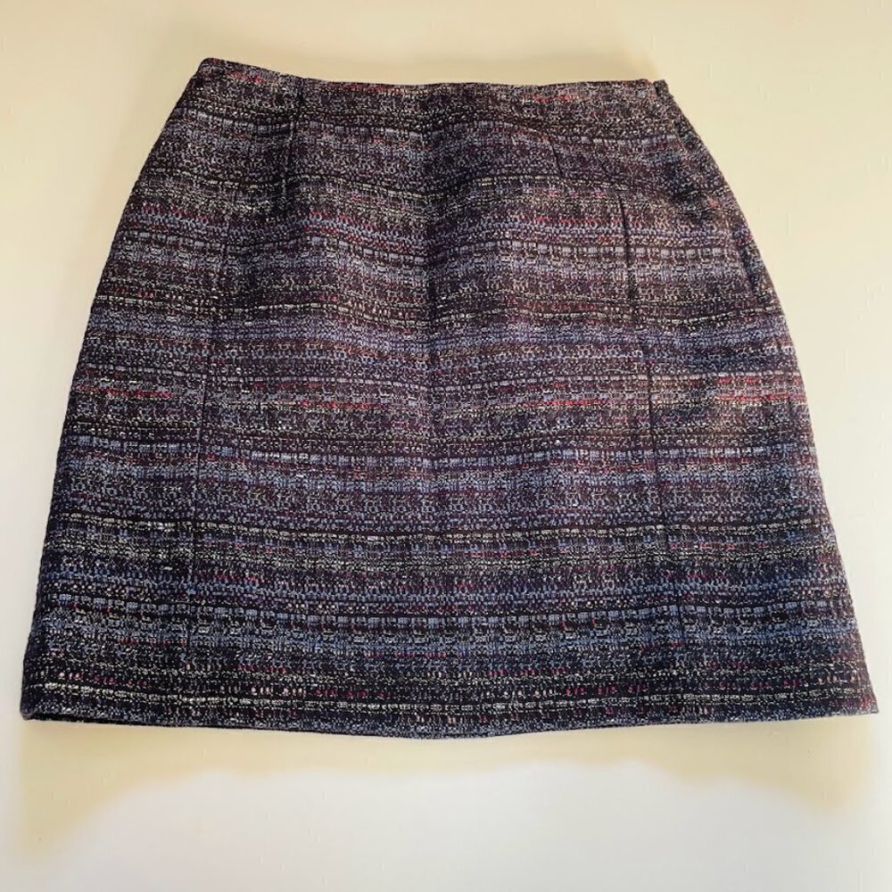 Brooks Brothers Skirt Tweed Metallic Winter Classic Boots Knit Sweater Holiday